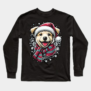 Santa Dog Long Sleeve T-Shirt